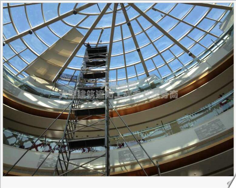 單組高空活動腳手架作業施工現場